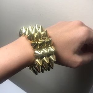 Gold spike bracelet